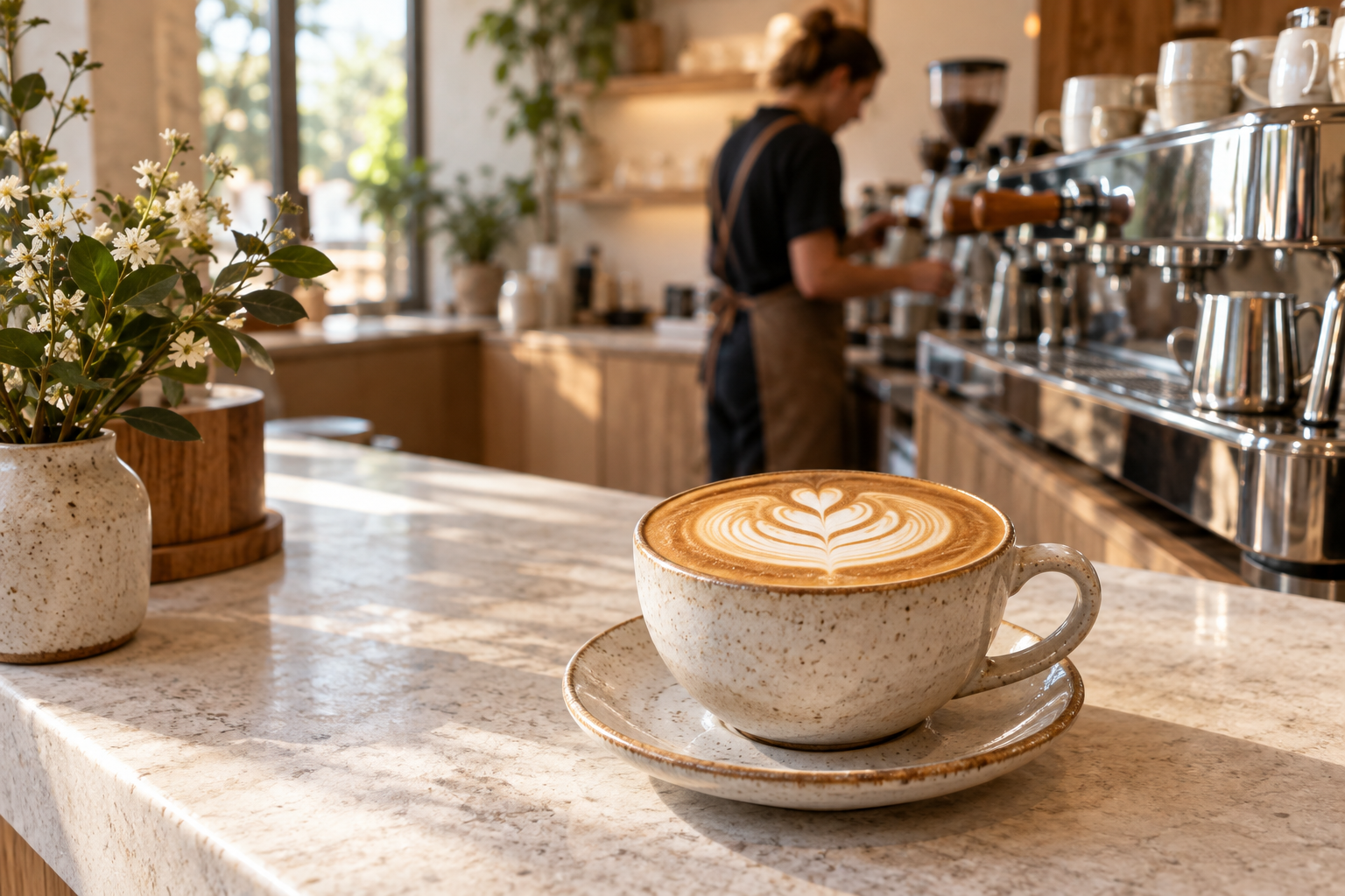 Café servido en un local acogedor